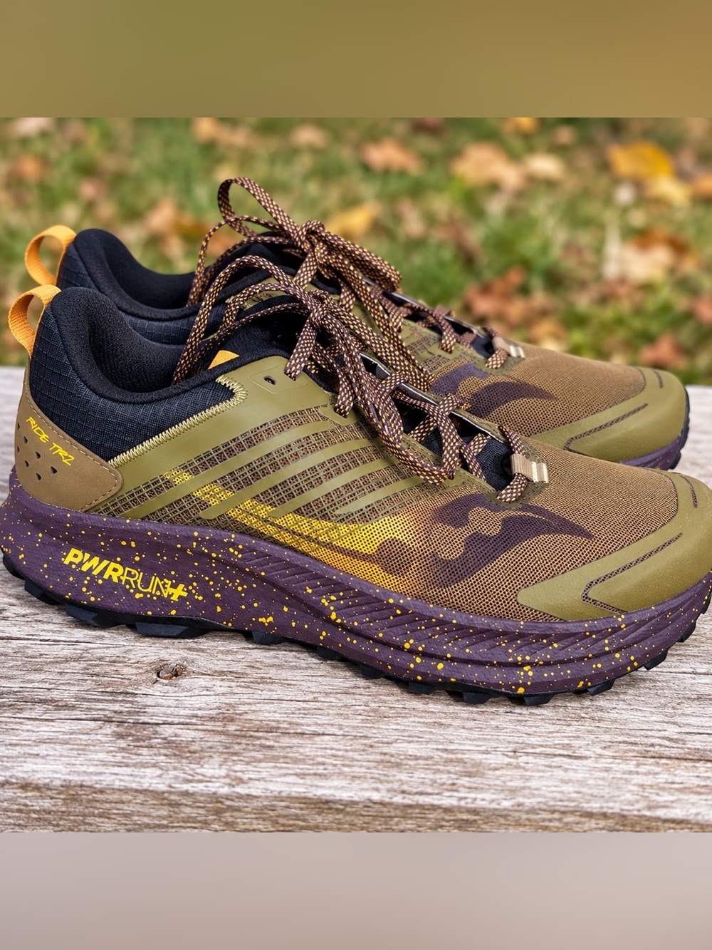 Saucony Ride TR2 Men’s 13 Trail Running Shoes Kodiak Wine PWRRUN+ NWOT